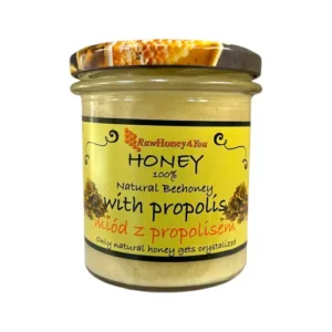 RawHoney4You - Miód z propolisem 450g