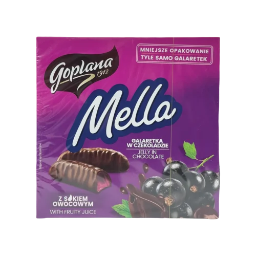 Goplana- Mella galaretki o smaku czarnej-porzeczki w czekoladzie 190g